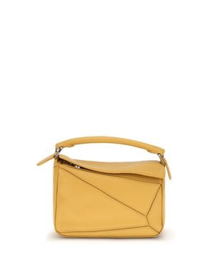 Loewe Featherlight Puzzle Mini Handbag - Metallic
