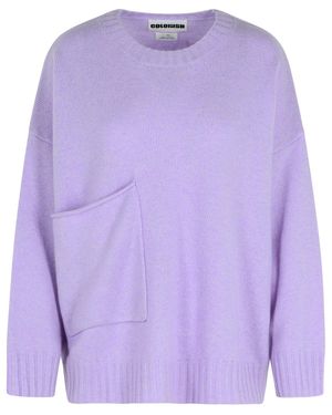 Colorush 'Ziggy Boyfriend' Lilac Cashmere Blend Jumper - Purple