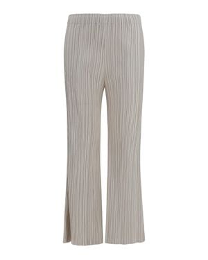 GONGDID DESIGN Corduroy Palazzo Trousers Off - Grey