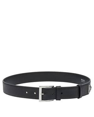 Prada Saffiano Leather Belt - Black