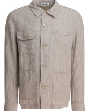 Alex Mill Linen Work Jacket Jackets And Coats Beige - Grey