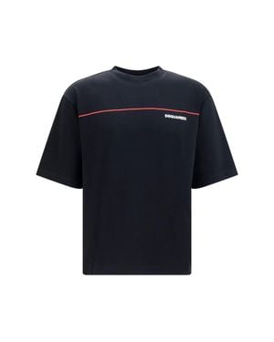 DSquared² Loose-Fit Logo T-Shirt - Blue