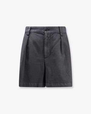 Closed Fevyl Cotton And Linen Blend Shorts - Grey