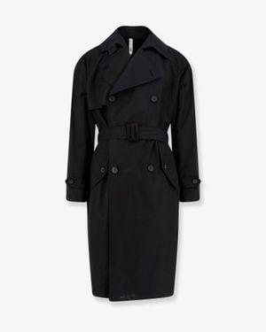 Hevò Motolese Nylon And Cotton Trench - Black