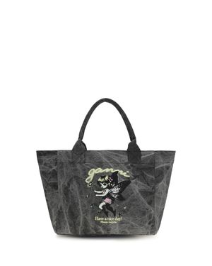 Ganni Fairy Medium Tote Bag - Black