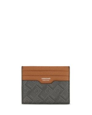 Ferragamo Monogram Leather Cardholder - White