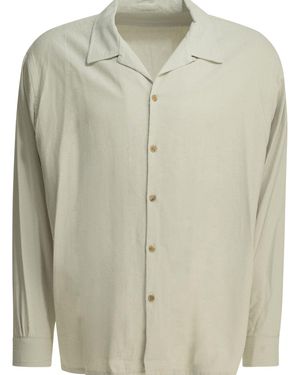 A.PRESSE Casual Silk Shirt - Grey