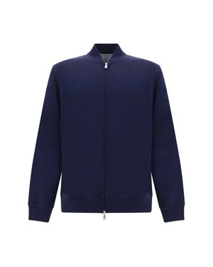 Brunello Cucinelli Cotton Zip Sweatshirt - Blue