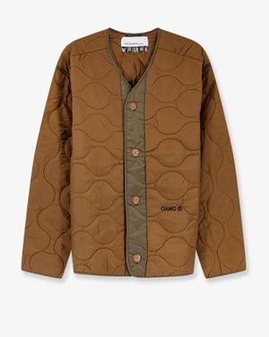 Oamc Peacemaker Jacket Combat Liner Quilted Nylon - Brown
