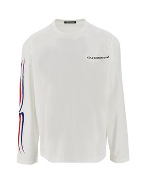 Cole Buxton Sport' Long-Sleeved T-Shirt - White