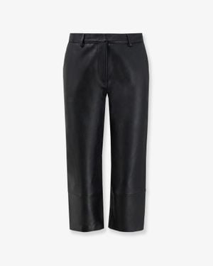 Frankie Shop Lior Capri Leather Trousers - Black