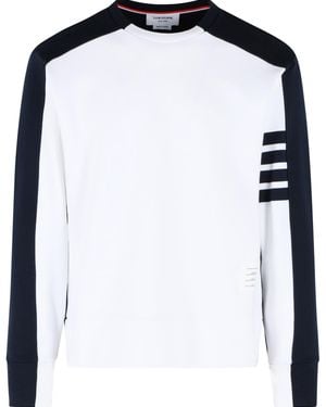 Thom Browne 'Colorblock 4 Bar' And Cotton Sweatshirt - Black
