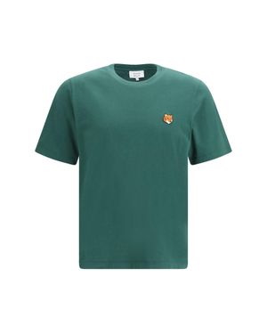 Maison Kitsuné T-Shirt Fox Head - Green