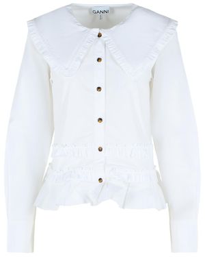 Ganni Cotton Shirt - Blue