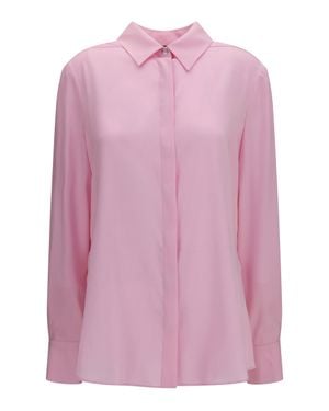 Ella Silk Shirt With Back Gathering Rosa - Pink