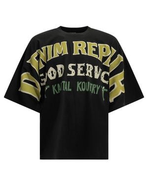 Kapital Jersey Huge Crew-Neck T-Shirt - Black