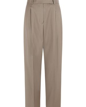 Rohe Daria Tapered Virgin Wool Pants - Natural