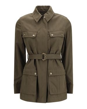 Burberry Gabardine Safari Jacket - Green