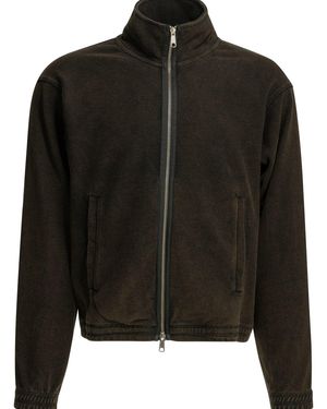 mfpen Covet Zippered Organic Cotton Jumper - Black