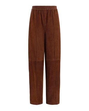 Fabiana Filippi Suede Trousers Ebano - Brown