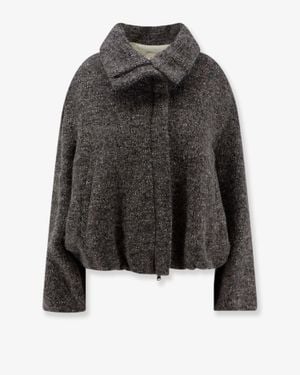 Alysi Virgin Wool Cotton Alpaca Jacket - Black