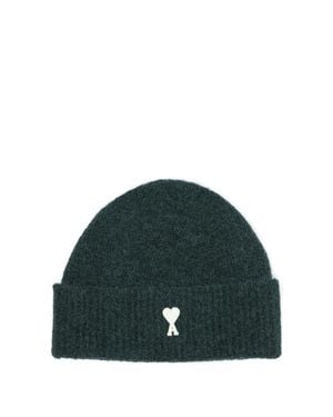 Ami Paris Alpaca Beanie - Green