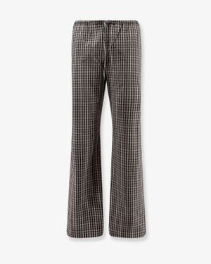Rohe Madras Cotton Trousers - Grey