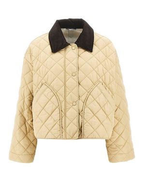 Weekend by Maxmara Quilted Anti-Drop Fabric Reversible Jacket - Natural