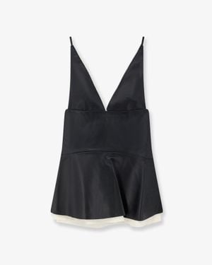 LAMRONS Leather Top - Black