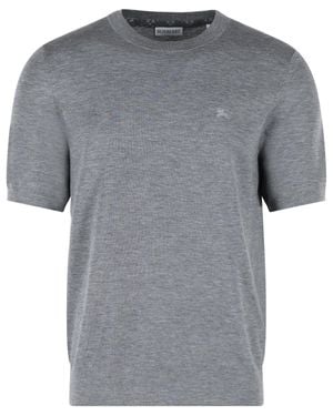 Burberry 'Tom' Cashmere T-Shirt - Grey