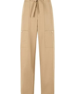 Jil Sander 'Cereal' Cotton Trousers - Natural