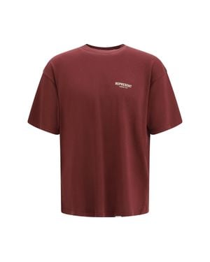 Represent Cotton T-Shirt Bordeaux - Red