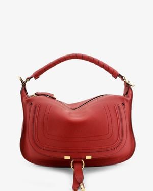 Chloé Marcie Small Leather Shoulder Bag - Red