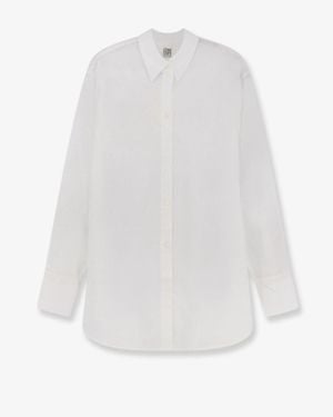 TOTEME Oversized Summer Cotton And Linen Shirt - White