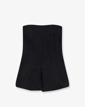 LAMRONS Top Cotton-Silk Blend - Black