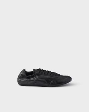 Prada Collapse Leather Trainers - White