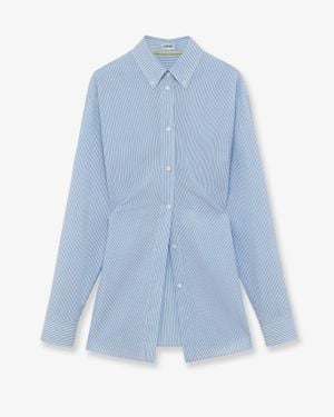 Loewe Lightweight Wool Striped Shirt - Blue
