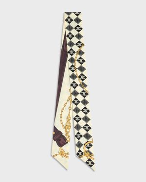 Celine Silk Twill Foulard - Metallic