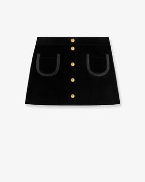 Celine Suede Miniskirt - Black