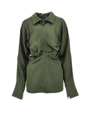 TOTEME Satin Slouch Blouse - Green
