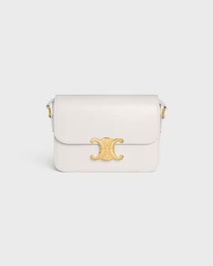 Celine Teen Triomphe Crossbody Bag - White