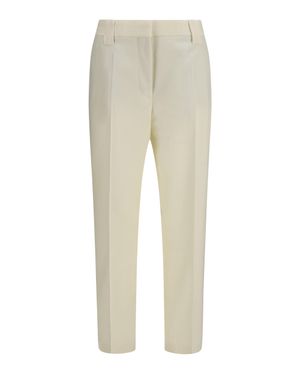 Versace Stretch Wool Trousers - Natural