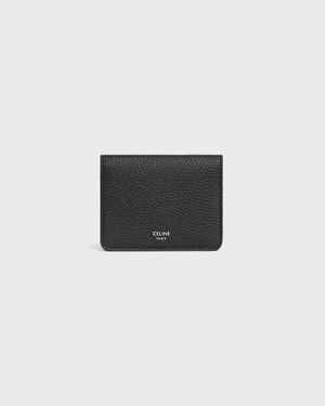 Celine Leather Cards Holder - Black