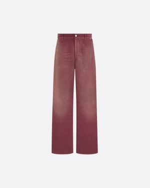 Dior Velvet Jeans - Red