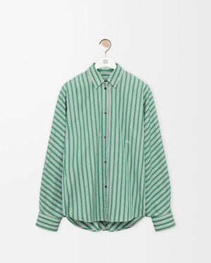 Loewe Anagram Striped Shirt - Green