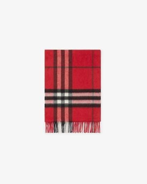 Burberry Cashmere Scarf Check - Red