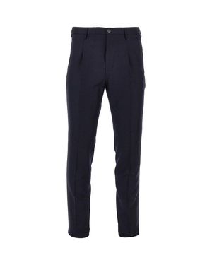Incotex 'Pattern 54' Super 100's Wool Trousers - Blue