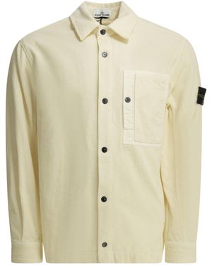 Stone Island Corduroy 800 Overshirt Jacket - Natural