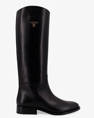 Celine Anais Leather Boots - Black