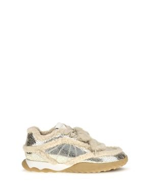 Pinko Gea Padded Sneakers Platinum - Natural